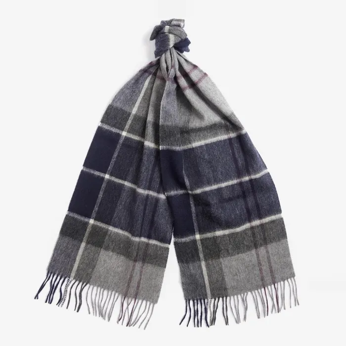 Scarves and Neckwear Men Orvis Barbour Carrbridge Tartan Scarf Black Plaid