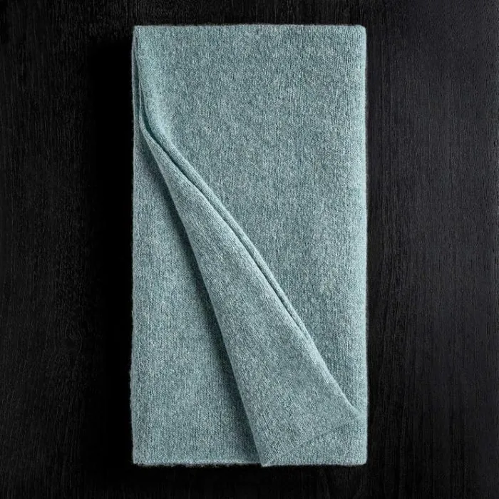 Scarves Women James Perse Lightweight Textured Cashmere Scarf Aqua