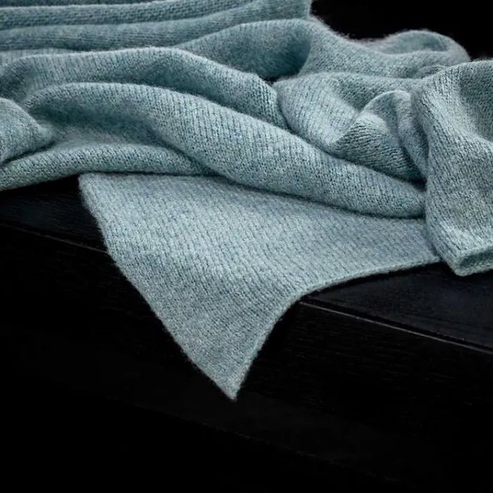 Scarves Women James Perse Lightweight Textured Cashmere Scarf Aqua
