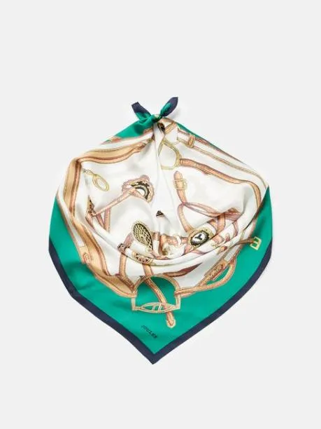 Scarves Women Joules Cream Silk Square Scarf