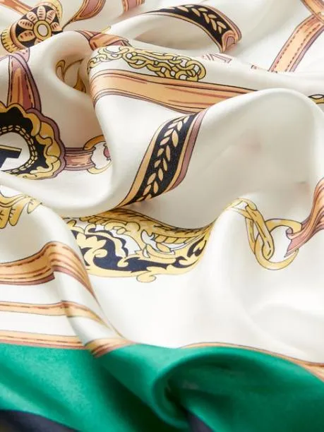 Scarves Women Joules Cream Silk Square Scarf