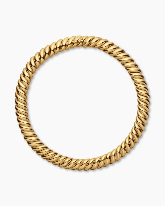 Sculpted Cable Necklace In 18K Yellow Gold 14mm Women David Yurman Statement