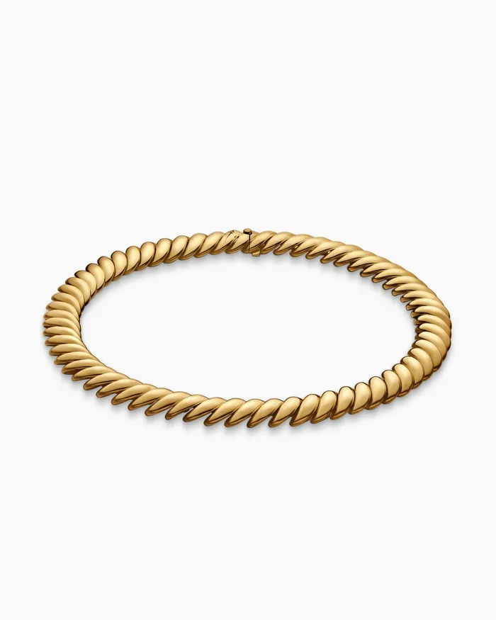 Sculpted Cable Necklace In 18K Yellow Gold 14mm Women David Yurman Statement Sculpted Cable Necklace In 18K Yellow Gold 14mm Women David Yurman Statement