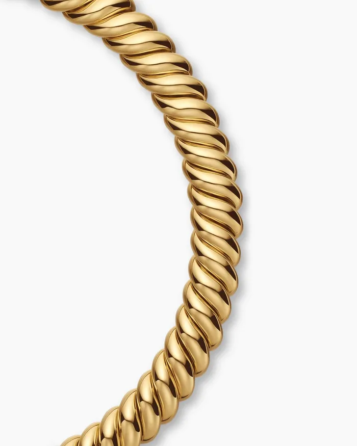 Sculpted Cable Necklace In 18K Yellow Gold 14mm Women David Yurman Statement Sculpted Cable Necklace In 18K Yellow Gold 14mm Women David Yurman Statement