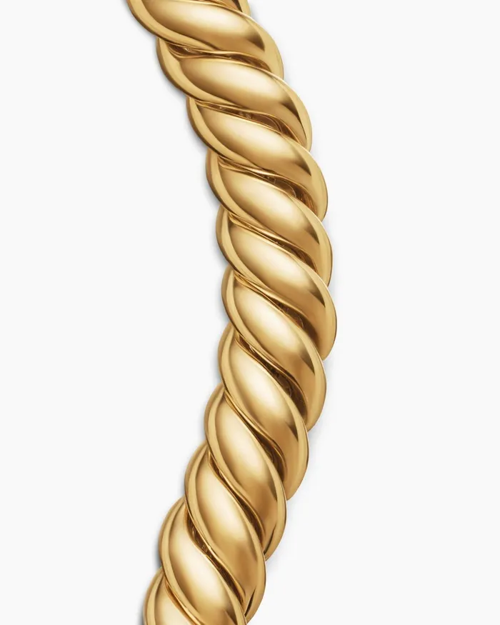 Sculpted Cable Triple Wrap Bracelet In 18K Yellow Gold 85mm Women David Yurman Bangle Sculpted Cable Triple Wrap Bracelet In 18K Yellow Gold 85mm Women David Yurman Bangle