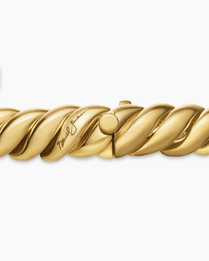 Sculpted Cable Triple Wrap Bracelet In 18K Yellow Gold 85mm Women David Yurman Bangle Sculpted Cable Triple Wrap Bracelet In 18K Yellow Gold 85mm Women David Yurman Bangle