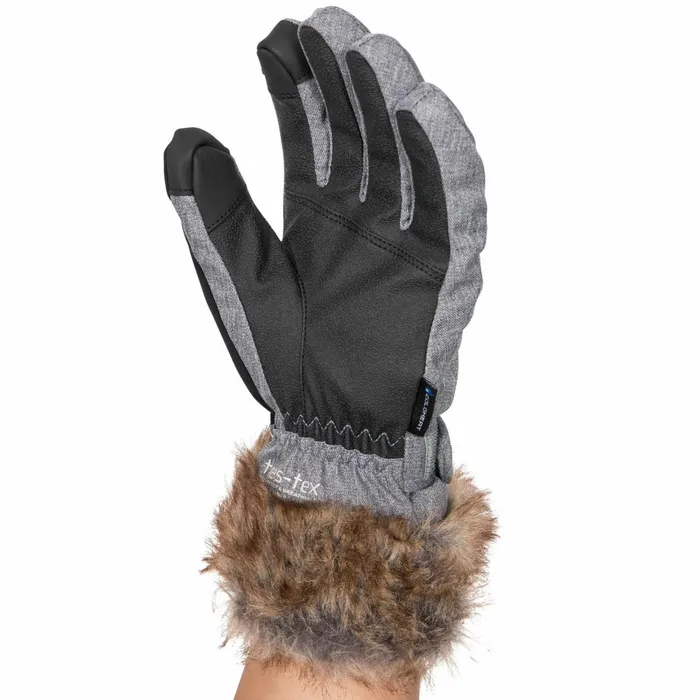 Shiloh Gloves With Faux Fur Cuff Platinum Women Trespass Gloves