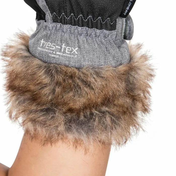Shiloh Gloves With Faux Fur Cuff Platinum Women Trespass Gloves