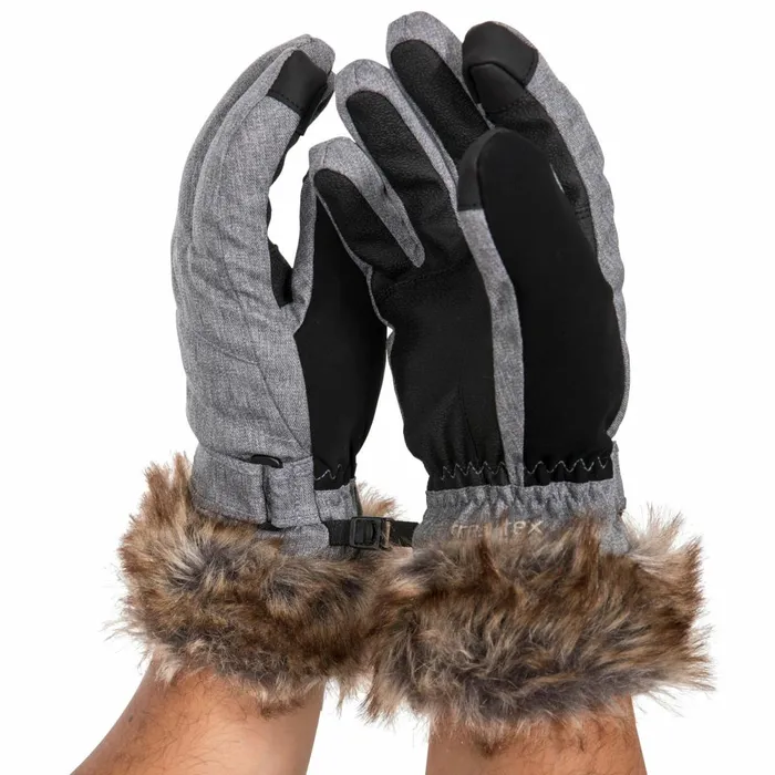 Shiloh Gloves With Faux Fur Cuff Platinum Women Trespass Gloves