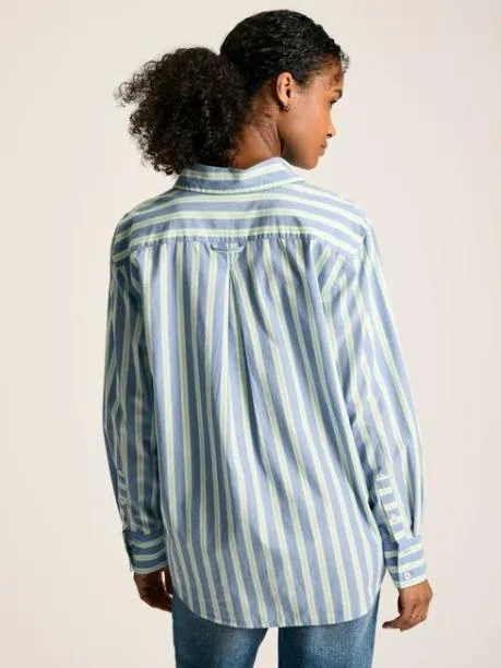 Shirts and Blouses Women Joules BlueWhite Cotton Shirt