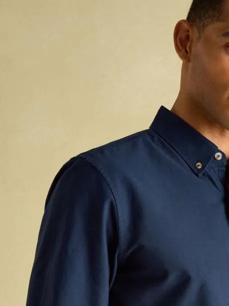 Shirts Men Joules Navy Long Sleeve Classic Fit Shirt