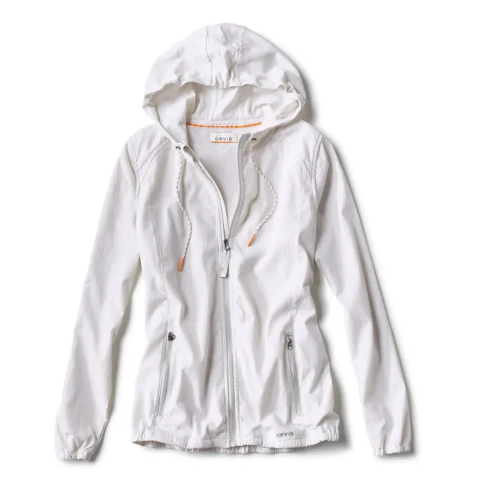 Shirts Women Orvis Womens Open Air Caster Hooded ZipUp Jacket White