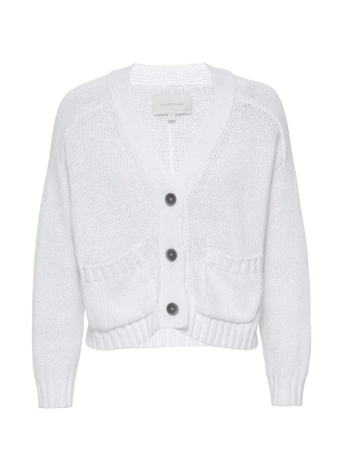 Shop Brochu Walker Cardigans The Cropped Cardigan Salt White