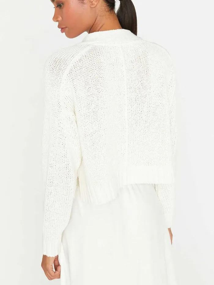 Shop Brochu Walker Cardigans The Cropped Cardigan Salt White