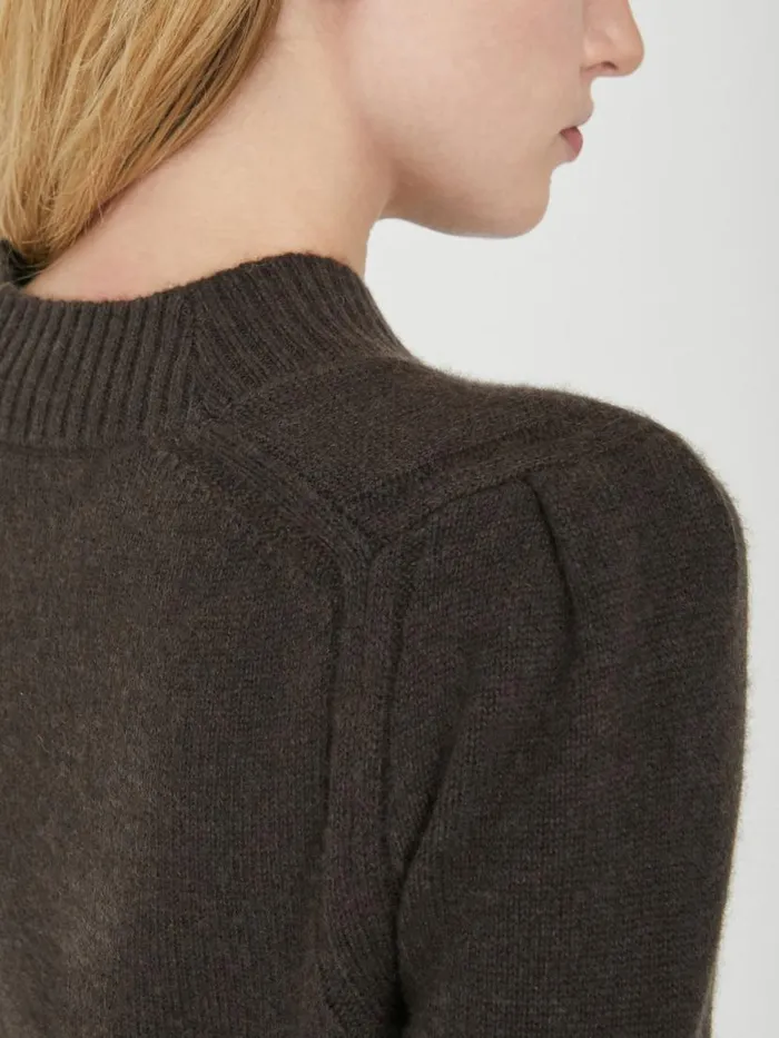 Shop Brochu Walker Sweaters The Eton Layered Crew Looker Char Brown With White Underlayer