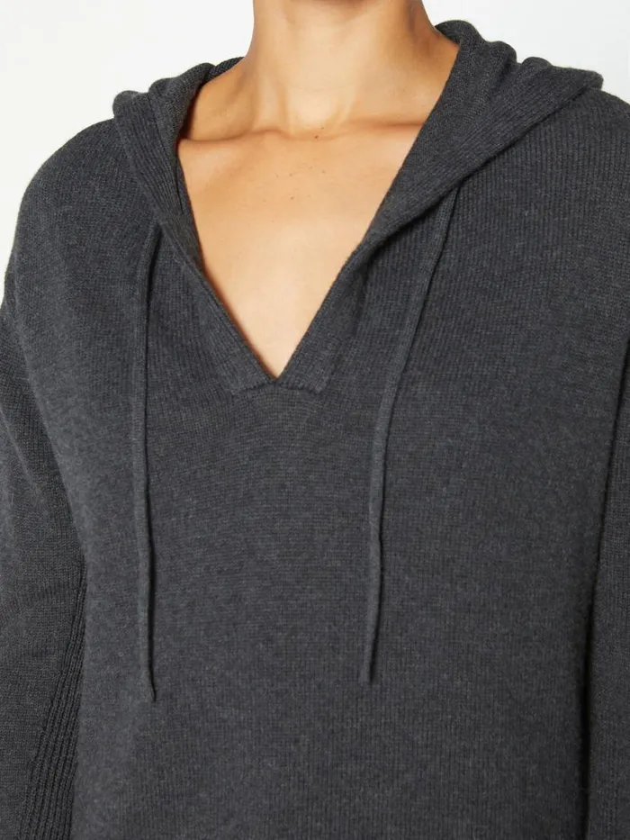 Shop Brochu Walker Sweaters The Ressie Looker Layered Hoodie Ore Melange With White Underlayer
