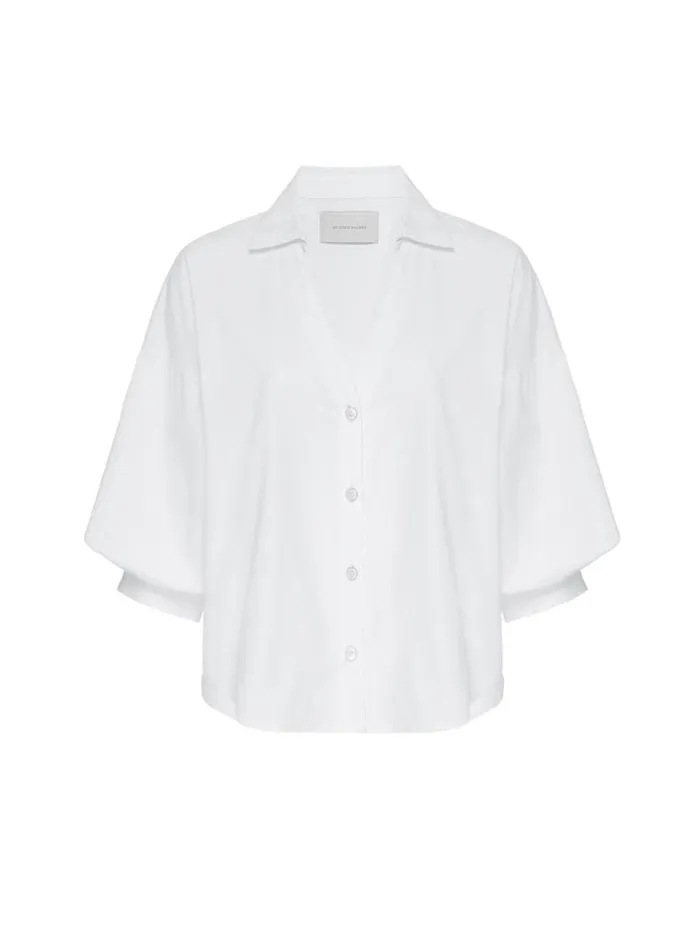 Shop Brochu Walker Tops The Kate Shirt Salt White