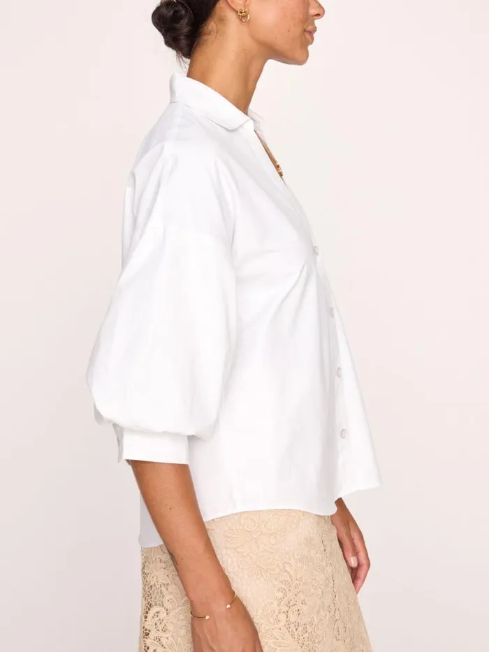 Shop Brochu Walker Tops The Kate Shirt Salt White