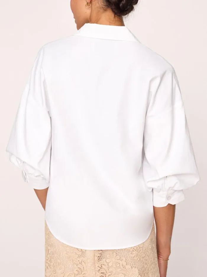 Shop Brochu Walker Tops The Kate Shirt Salt White