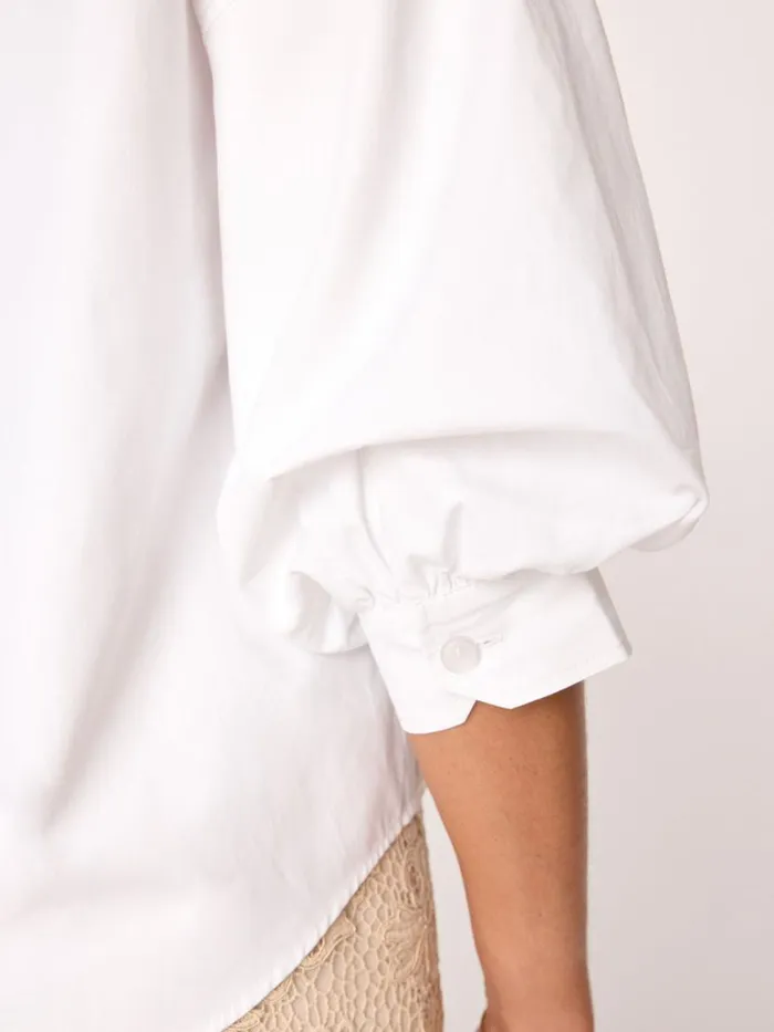 Shop Brochu Walker Tops The Kate Shirt Salt White