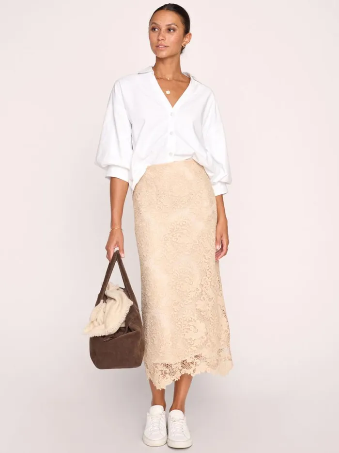 Shop Brochu Walker Tops The Kate Shirt Salt White