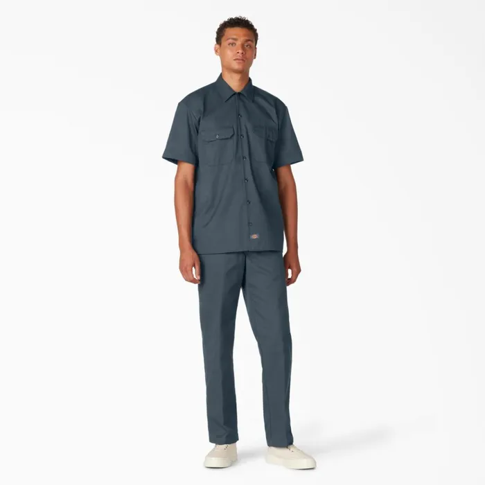 Short Sleeve Work Shirt Airforce Blue Airforce Blue af Men Dickies Work Shirts