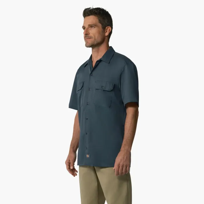 Short Sleeve Work Shirt Airforce Blue Airforce Blue af Men Dickies Work Shirts