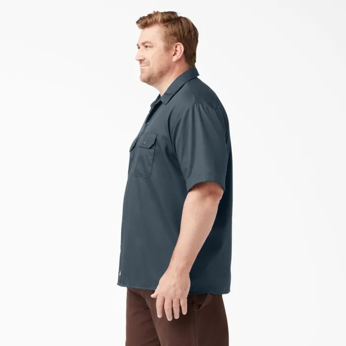 Short Sleeve Work Shirt Airforce Blue Airforce Blue af Men Dickies Work Shirts