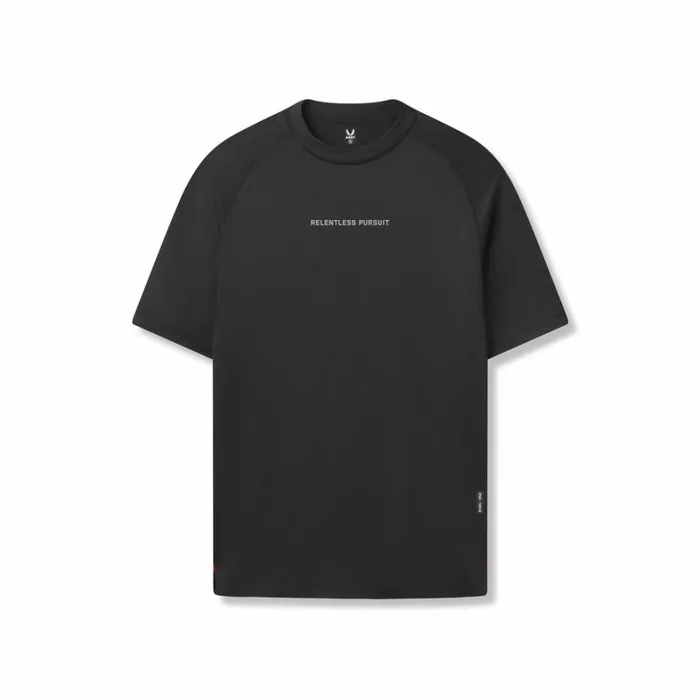 Short Sleeves Men ASRV AeroSilver Fitted Tee Black 034rp034