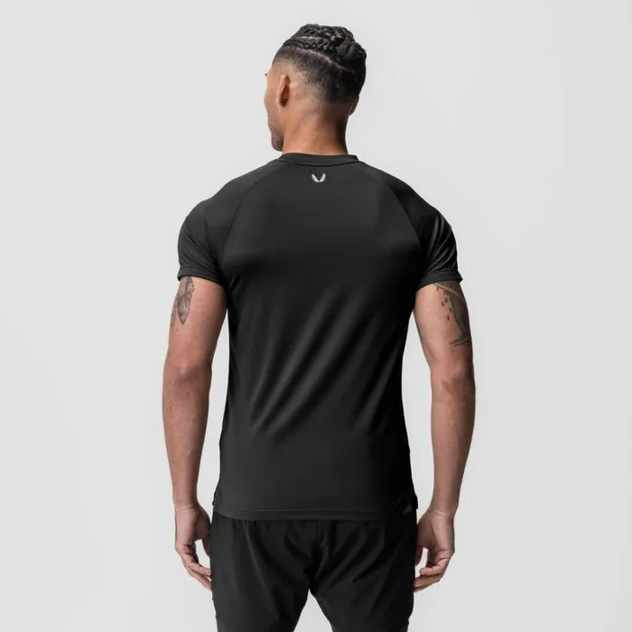 Short Sleeves Men ASRV AeroSilver Fitted Tee Black 034rp034
