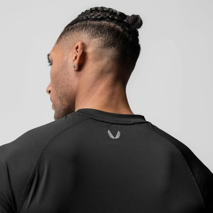 Short Sleeves Men ASRV AeroSilver Fitted Tee Black