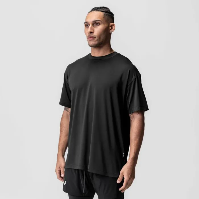 Short Sleeves Men ASRV AeroSilver Oversized Tee Black