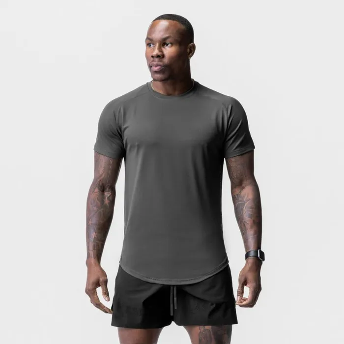 Short Sleeves Men ASRV Core Mesh Established Tee Space Grey