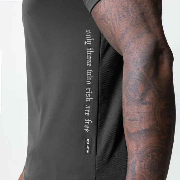 Short Sleeves Men ASRV Core Mesh Established Tee Space Grey