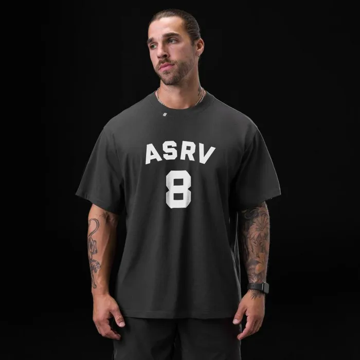 Short Sleeves Men ASRV Tech Essential Relaxed Tee Space Grey 034asrv 8034