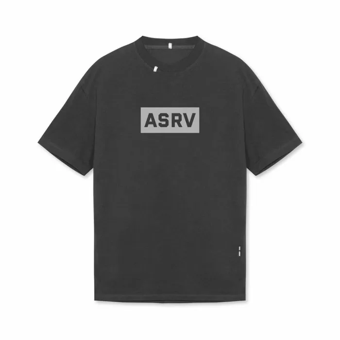 Short Sleeves Men ASRV Technical Essentials Relaxed Tee Space Grey 034box Logo034 Short Sleeves Men ASRV Technical Essentials Relaxed Tee Space Grey 034box Logo034