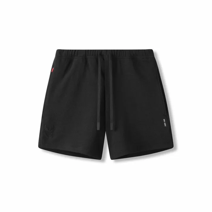 Shorts Men ASRV Waffle Knit Sweat Short Black