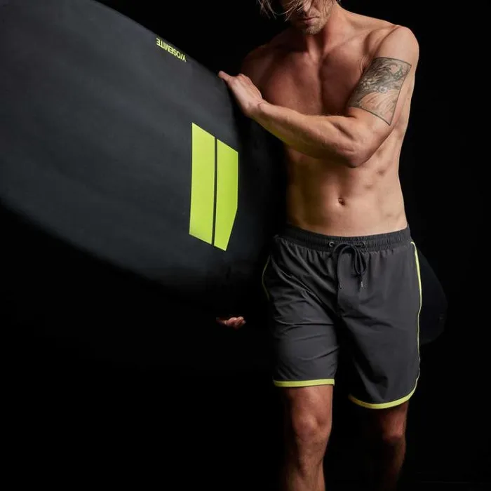 Shorts Men James Perse YOSEMITE Curved Hem Board Short Carbonneon