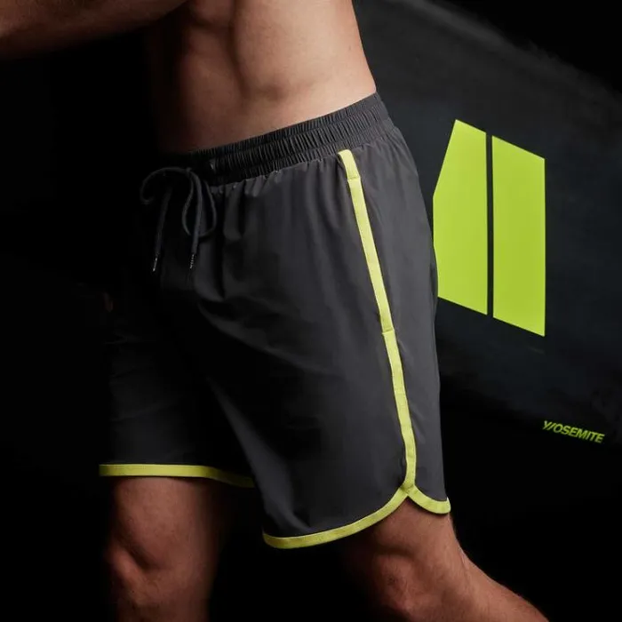 Shorts Men James Perse YOSEMITE Curved Hem Board Short Carbonneon