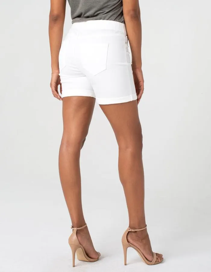 SHORTS Women Liverpool Los Angeles CHLOE SHORT ROLLED CUFF STRETCH Bright White
