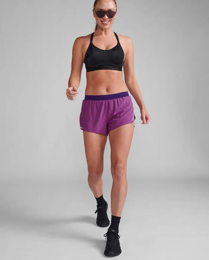 Shorts Womens 2XU Light Speed 3034 Shorts Wood Violetwhite Reflective