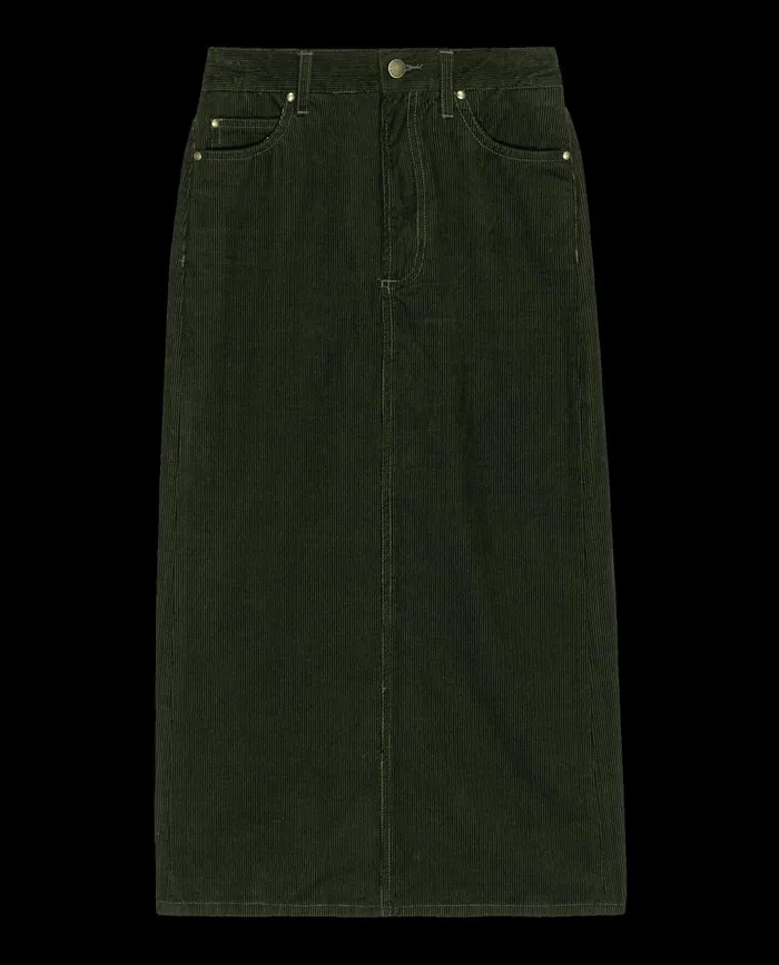 Skirts and Shorts Women The Great The Column Skirt Cord Woodland Green Skirts and Shorts Women The Great The Column Skirt Cord Woodland Green