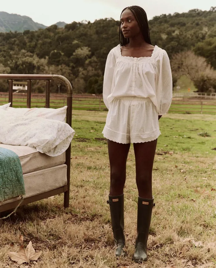 Sleep Bottoms Women The Great The Eyelet Tap Short True White Sleep Bottoms Women The Great The Eyelet Tap Short True White