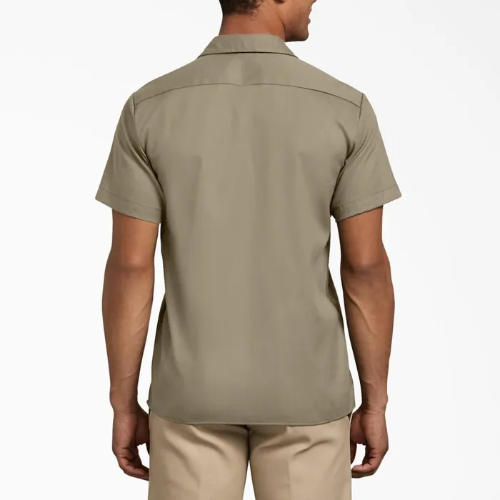 Slim Fit Short Sleeve Work Shirt Desert Sand Desert Sand ds Men Dickies Work Shirts Slim Fit Short Sleeve Work Shirt Desert Sand Desert Sand ds Men Dickies Work Shirts
