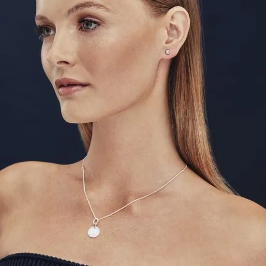 Small Disc Necklace and Bracelet Charm Sterling Silver 925 Women Aspinal Of London Jewellery Charms