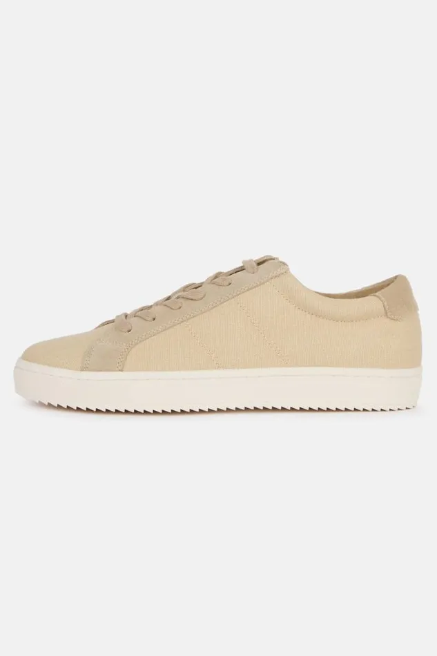 Sneakers Men Boggi Milano Beige Canvas And Suede Trainers Beige