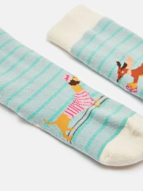 Socks Girls Joules Blue Grippy Socks