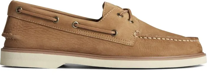 Sperry Boat Shoes Men Authentic Original Double Sole Nubuck Boat Shoe Tan