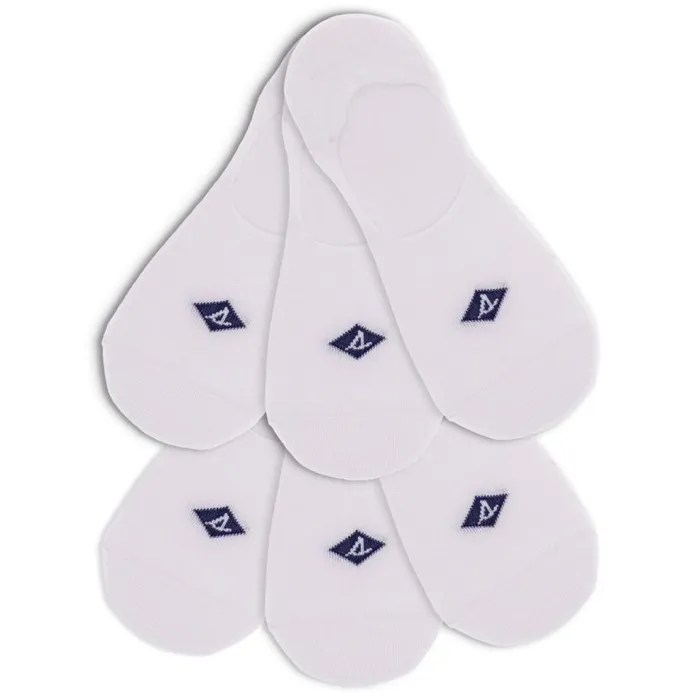 Sperry Boots Men 6Pack Sneaker Sock Liner White
