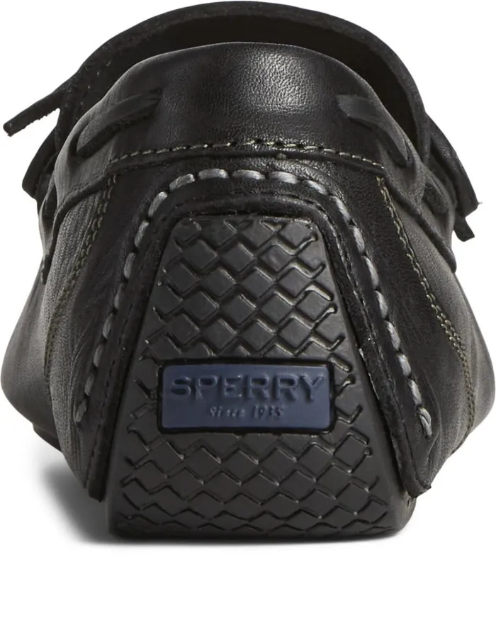 Sperry Boots Men Davenport Pull Up Leather 1Eye Driver Black